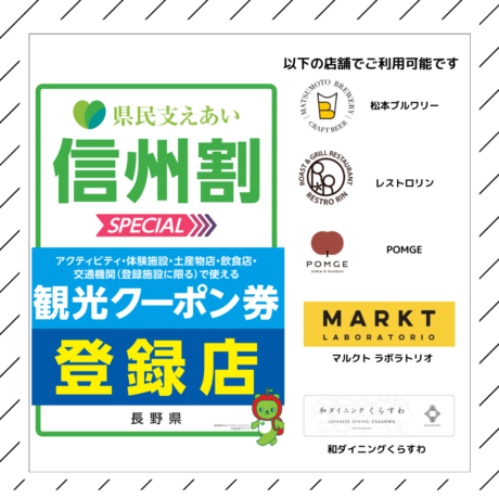 「信州割SPECIAL」観光クーポン券